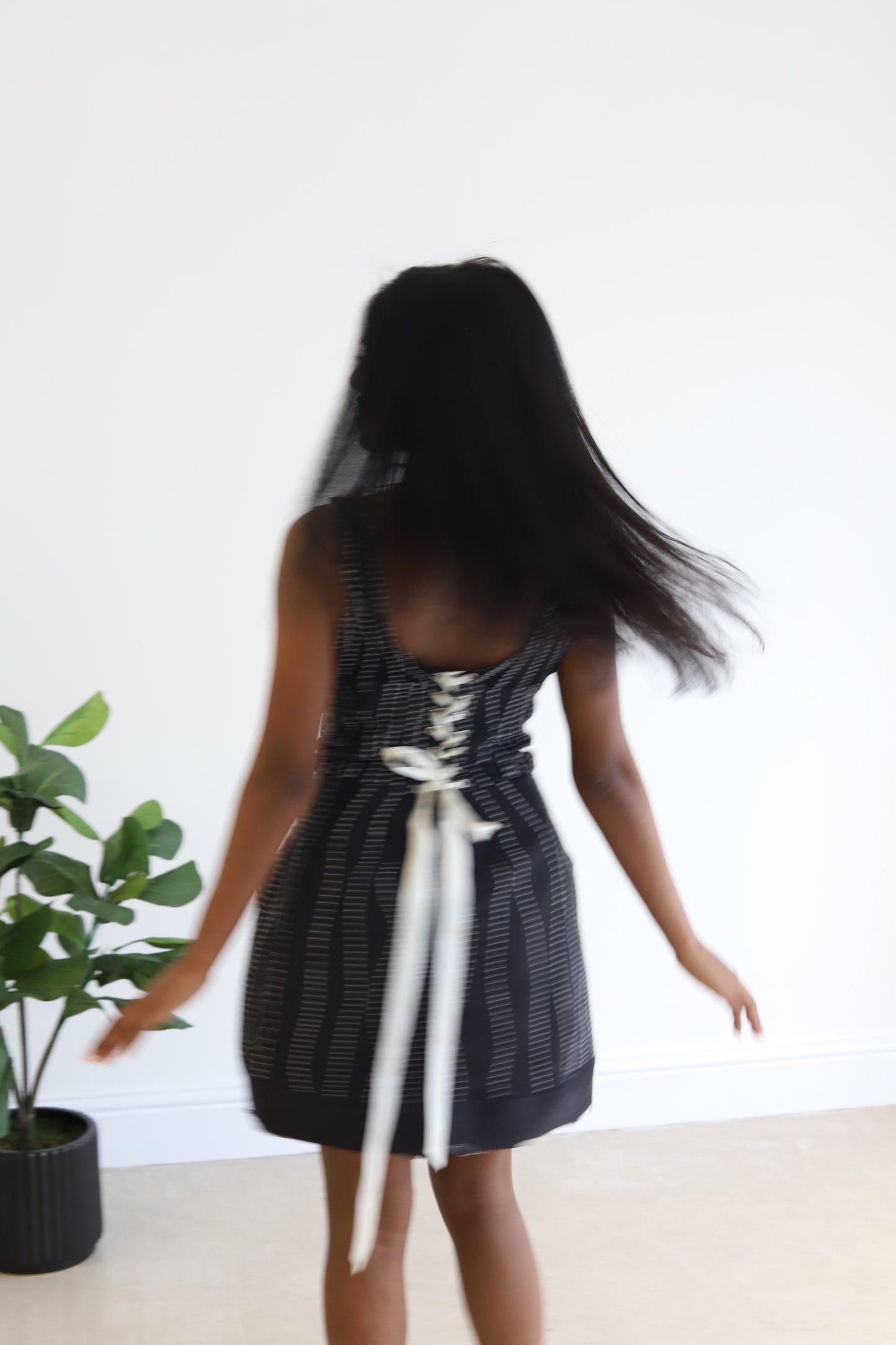 Reworked Denim Dress in Ink
