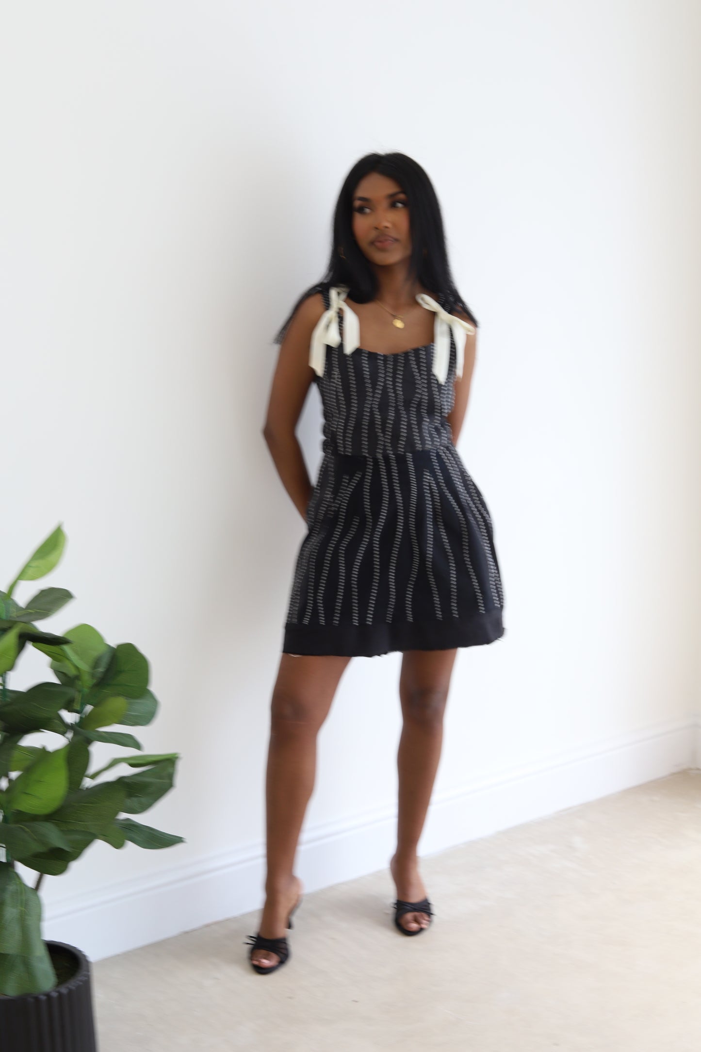 Reworked Denim Dress in Ink