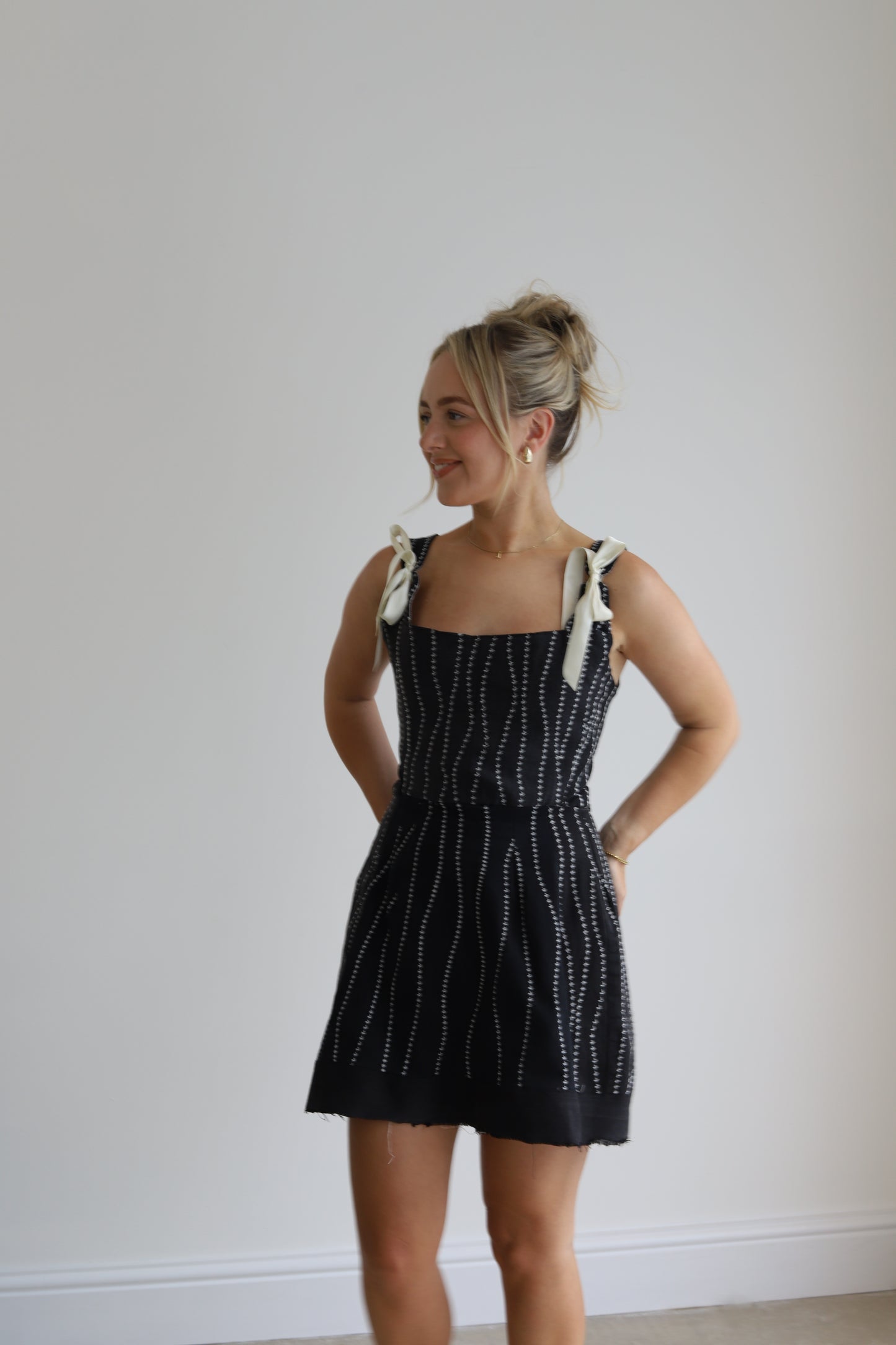 Reworked Denim Dress in Ink