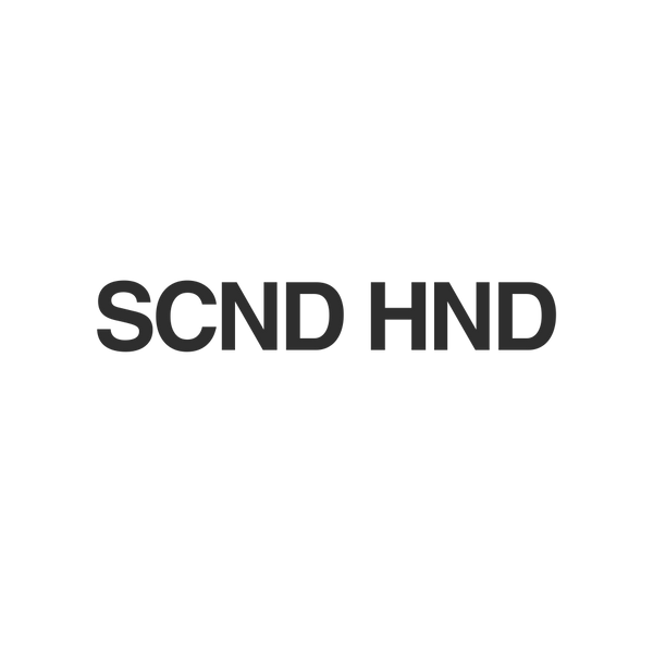 SCND HND Logo, clean and easy to read. SCND HND is an abbreviation of Second Hand