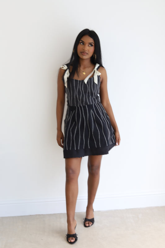 Reworked Denim Dress in Ink