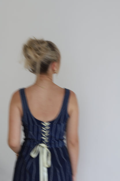 Reworked Denim Dress in Midnight Blue