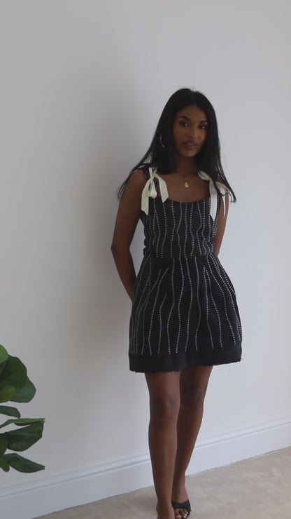 Reworked Denim Dress in Ink